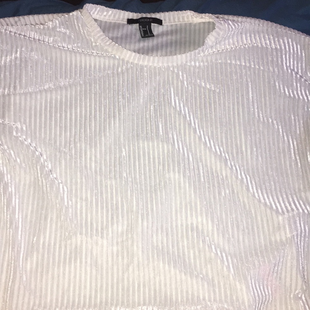 Forever 21 white velvet top